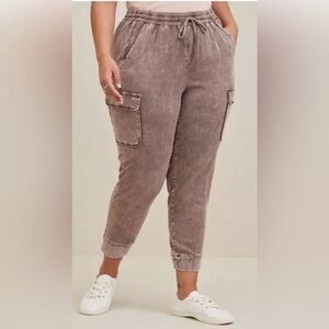 Torrid Relaxed Fit Cargo Jogger Tan 3X